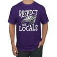 thumbnail image 2 of Wild Bobby Respect The Locals Save Our Oceans Turtle Animal Lover Men Graphic Tee, Purple, 3X-Large, 2 of 6