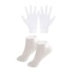 thumbnail image 1 of Juego de guantes y calcetines de silicona para manos y pies, lavables, portátiles y suaves para uso diario. Blanco, 1 of 9