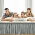 thumbnail image 4 of PiccoCasa Brushed Microfiber Bed Skirt, Elastic Dust Ruffle, Twin Light Gray, 4 of 7