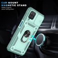 thumbnail image 2 of Dteck Samsung Galaxy A12 Case, Slide Camera Lens Protector Cover Magnetic Ring Holder Kickstand Rugged Shockproof Case for Samsung Galaxy A12,Green, 2 of 11