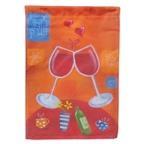 Wine Toast Cheers by Sarah Latham House Flag