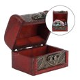 thumbnail image 4 of Caja de madera antigua, cofre del tesoro pequeño antiguo, caja de joyería de madera antigua, caja de joyería antigua, respuesta rápida, 4 of 9