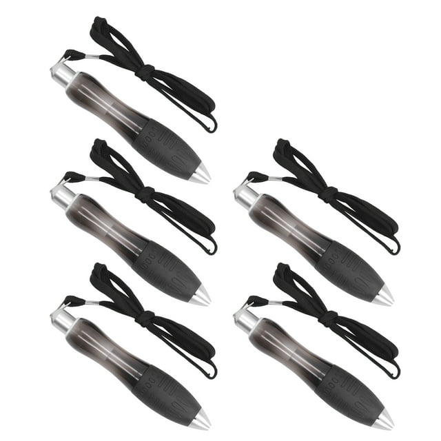 Ymiko Retractable Ballpoint Pens with Wide Grip, Big Fat Weighted, Black Ink, 5 Count