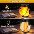 thumbnail image 2 of Solar Lantern Outdoor, 2 Pack Hanging Solar Lights with Flikering Flame, Waterproof Vintage Decorative Lights for Garden Patio Yard, 2 of 7