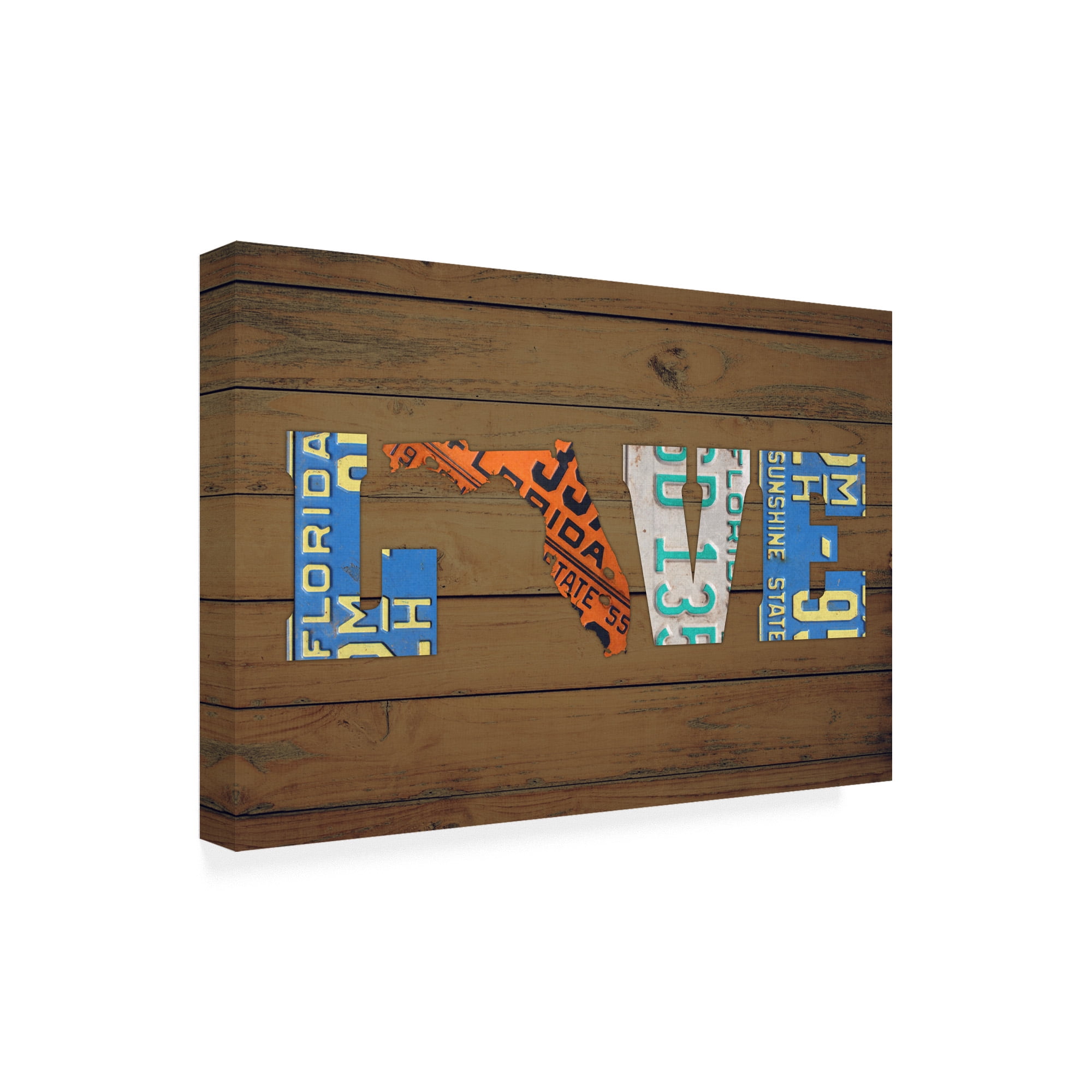 Trademark Fine Art 'FL State Love' Canvas Art by Design Turnpike