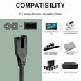 thumbnail image 4 of OLIVE- 6Ft Ac Power Cord Cable For Sanyo Dp19241 Dp19640 Dp26670 2-Prong Wire Lead, 4 of 5