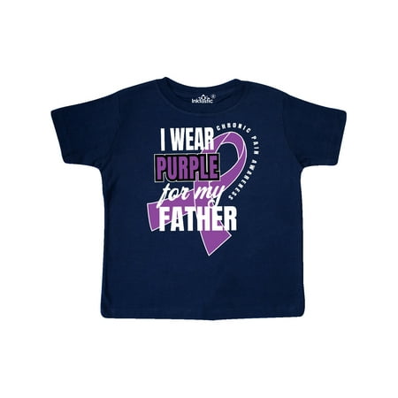 

Inktastic Chronic Pain I Wear Purple For My Father Gift Toddler Boy or Toddler Girl T-Shirt
