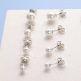 thumbnail image 2 of Vissen 4 Pairs White Pearl Earring Set For Women Stud Earrings Fashion Jewelry ﻿, 2 of 5
