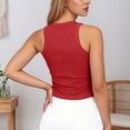 thumbnail image 7 of Lixiuxyad Camisoles For Women Fashion Sequin Camisole Summer Sleeveless Tank Top With Glitter Rhinestone Spaghetti Strap For Casual Party Wear,Red, 7 of 7