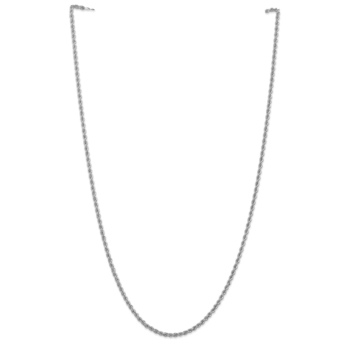 Primal Gold 14 Karat White Gold 2.5mm Regular Rope Chain