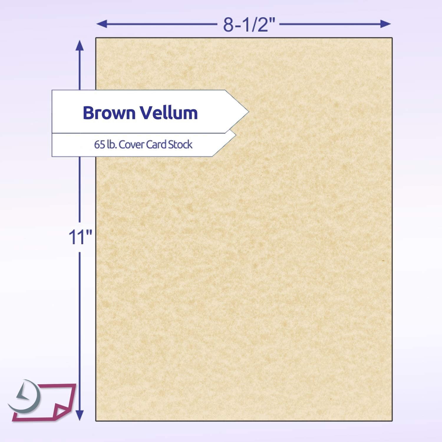 NextParch 8-1/2" x 11" Letter Size 65 lb. Parchment Cover Card Stock Brown