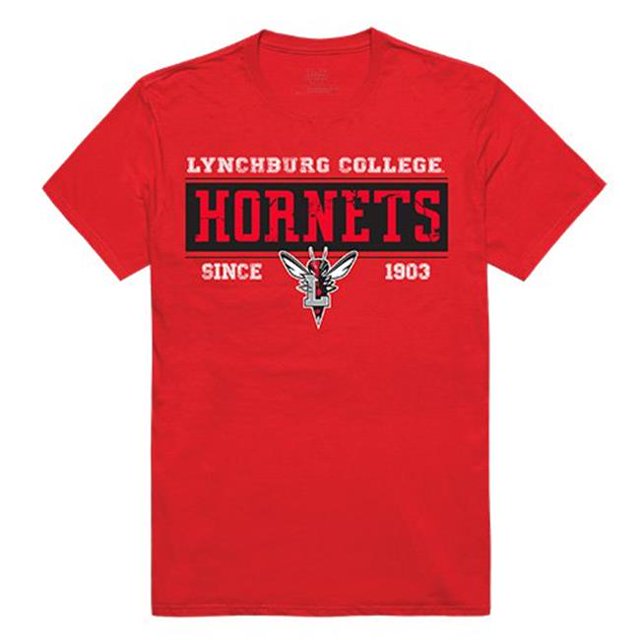 W Republic Apparel 507-179-R58-01 Lynchburg College Established Mens Tee, Red - Small