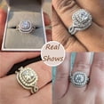 thumbnail image 3 of Newshe Wedding Ring Sets For His and Hers Promise Couples Rings Tungsten Wedding Bands White Cz Size 9&8, 3 of 11