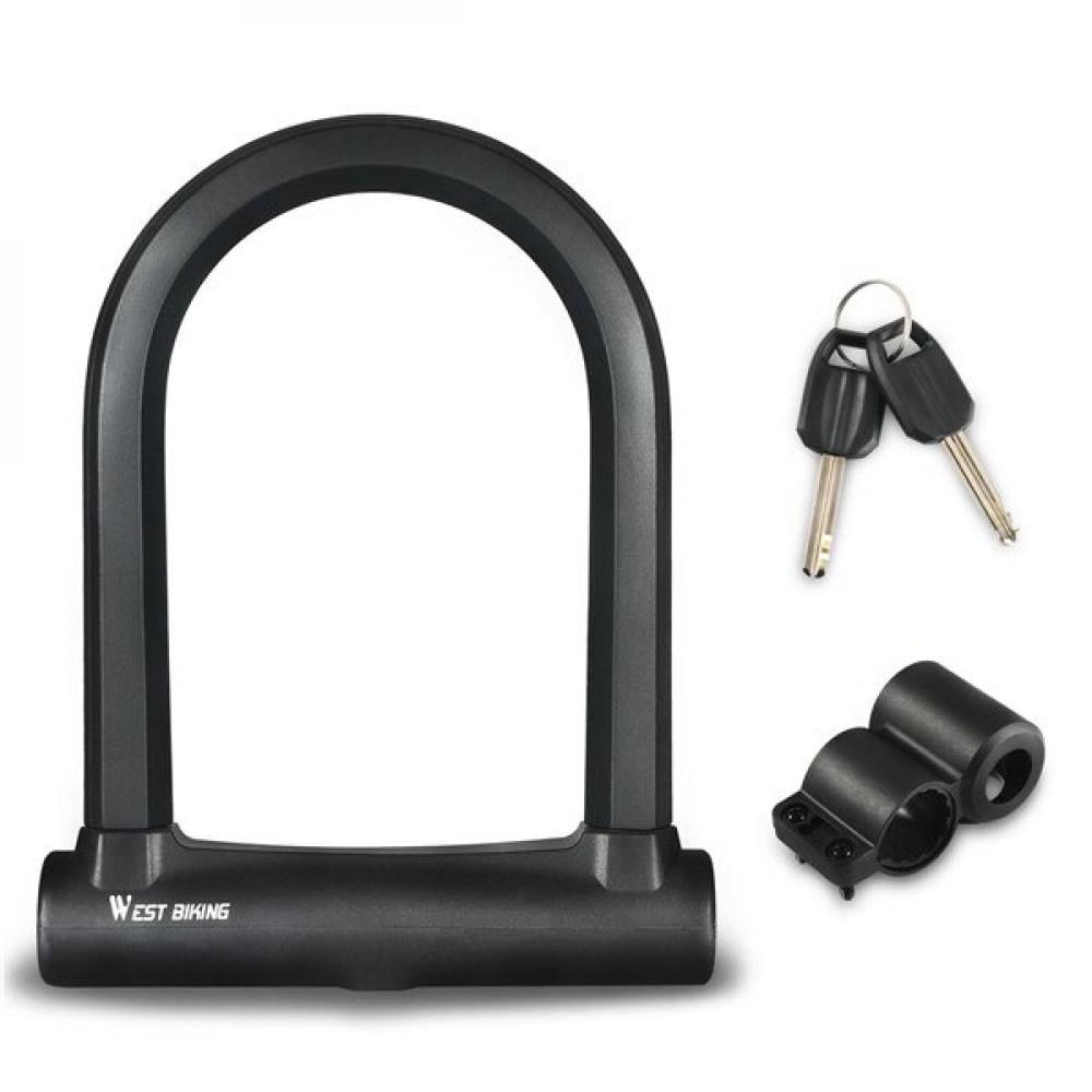 Bicycles U Lock Heavy Duty Zinc Alloy Bike Motorcycle Bicycle Security Anti Theft Lock for Glass Door Bike Motorcycle Anti Theft Lock
