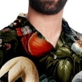 thumbnail image 5 of Swan Men's Short Sleeve Beach Shirts Hawaiian Button Down Casual Summer Printed Unisex Top, 5 of 6