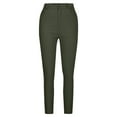 thumbnail image 4 of Miluxas Women Casual Pants Elastic Denim Pants Outdoor Casual Trousers A1-Green 6(M), 4 of 5