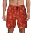 thumbnail image 3 of Uemuo Tomatoes Pattern Mens Swim Trunks Quick Dry Board Shorts with Mesh Lining, Stretch Beach Shorts Quick Dry No-Chafing Board Shorts-Large, 3 of 9