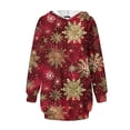 thumbnail image 4 of TIMIFIS Robe Chandail à Capuche pour Femmes Imprimé de Noël Manches Longues Ample avec Poches, 4 of 6