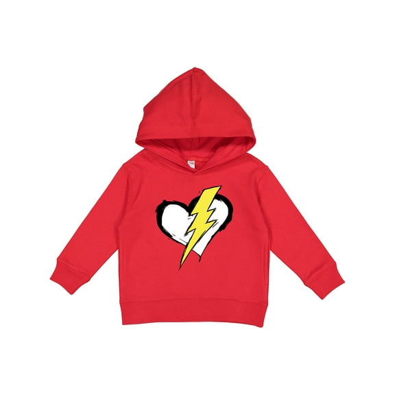 Inktastic Lightning Bolt Heart Toddler Hoodie