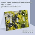 thumbnail image 3 of Yayeee Toggle Light Switch Wall Plate 2-Gang 4.56"x4.48" Decorative Outlet Cover, Yellow Flowers, 3 of 7