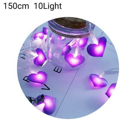 

Ximi Fairy Light Romantic Warm Atmosphere Home Decoration Fabric Love Heart LED Hanging Lamp for Valentines Day