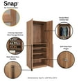 thumbnail image 6 of Lee 2-Piece Module Wardrobe 2.0 & 3.0 Closet made from Engineered Wood in Brown, 6 of 20