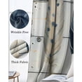 thumbnail image 3 of Blue Beige Feathers Blackout Curtains for Bedroom Living Room Darkening Curtains 54 Inch Long Boho Watercolor Vintage Wood Grain Short Curtain for Small Window Treatment Grommet Drapes 52"x54"x2, 3 of 9