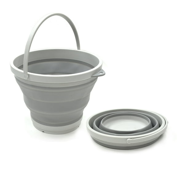 SAMMART 7L (1.3 gallon) Collapsible Plastic Bucket - Foldable Round Tub - Portable Fishing Water Pail - Space Saving Outdoor Waterpot