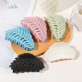 thumbnail image 3 of NIBOLOG Women Large Hair Clip Leaf Shape Hollow Design Hair Claw Back Head Shower Hair Claw Leaf Grabber Hair Accessories, 3 of 8
