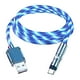 thumbnail image 1 of Cable de carga rápida giratorio con luces fluidas: carga rápida, brillo nocturno, 3A, cable de datos giratorio con luces que fluyen, fresco y brillante, 1 of 8