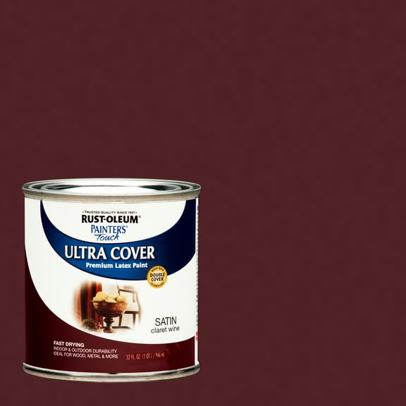 Claret Wine, Rust-Oleum Painter's Touch Ultra Cover Satin, Quart, 2 Pack
