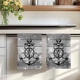 thumbnail image 7 of Nautical Anchor Kitchen Towels Set of 2, Rudder Stars Retro Black Grey Wooden Grain Absorbent Dish Towels for Kitchen, Microfiber Hand Towel, Quick Drying Tea Towel for Cleaning Decorative Dishcloths, 7 of 7