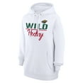 thumbnail image 2 of Women's G-III 4Her by Carl Banks  White Minnesota Wild Team Fleece Pullover Hoodie, 2 of 3