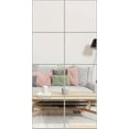 thumbnail image 1 of Azulejos de Espejo de Pared de Longitud Completa, 12 x 12 x 4 Piezas sin Marco, Espejo de Pared de Vidrio para Gimnasio en casa, Puerta, recámara, Sala de Estar, 1 of 31