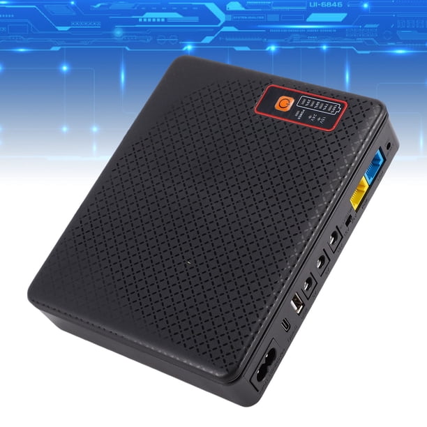 Mini UPS Batería De Respaldo Fuente De Alimentación Ininterrumpida USB Tipo C POE Salida De CC De Voltaje Múltiple Batería De 12000 MAh Para Cámara De Módem Enrutador
