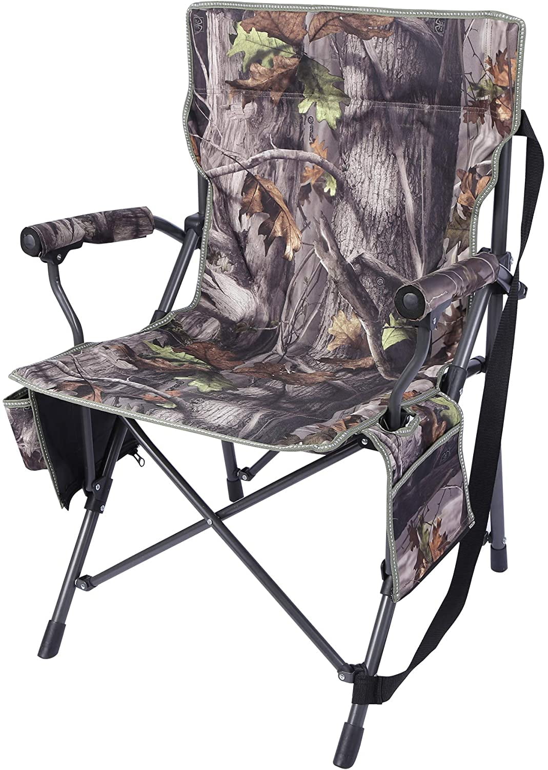 Portable Hunting Chair Armrest Blind Camo Foldable Camping Bonfire Fishing Seat 
