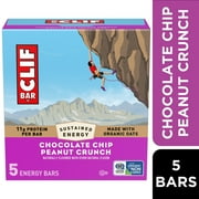 CLIF BAR Energy Protein Bars, Chocolate Chip Peanut Crunch, 5ct