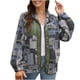 thumbnail image 1 of Chaquetas para mujer Abrigos Abrigos Impresión Costura Botón de color Recreativo Manga larga Abrigo con solapa Tops Odeerbi ODB-5, 1 of 8