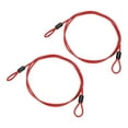 thumbnail image 1 of Uxcell Vinyl Coated Stainless Steel Cable with Loops, Flexible Wire Rope Security Chain Lanyard Lock for Outdoor Lighting Red 5/32"x4 ft, 1 of 7