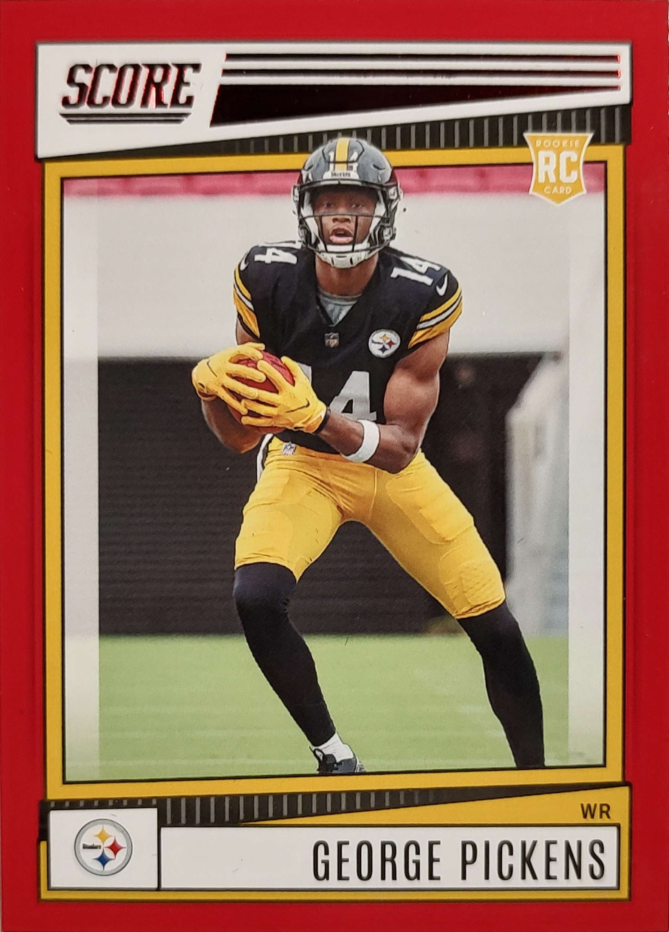 NFL 2022 Panini Score Football Pickens Red Parallel Trading Card