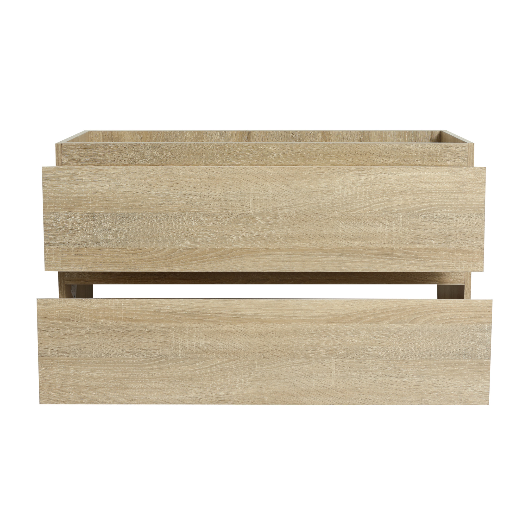 Noble House 36" Floating Bathroom Vanity Cabinet, Modern Wood Grain, Soft-Close Drawer, Excluded Sink, Light Oak