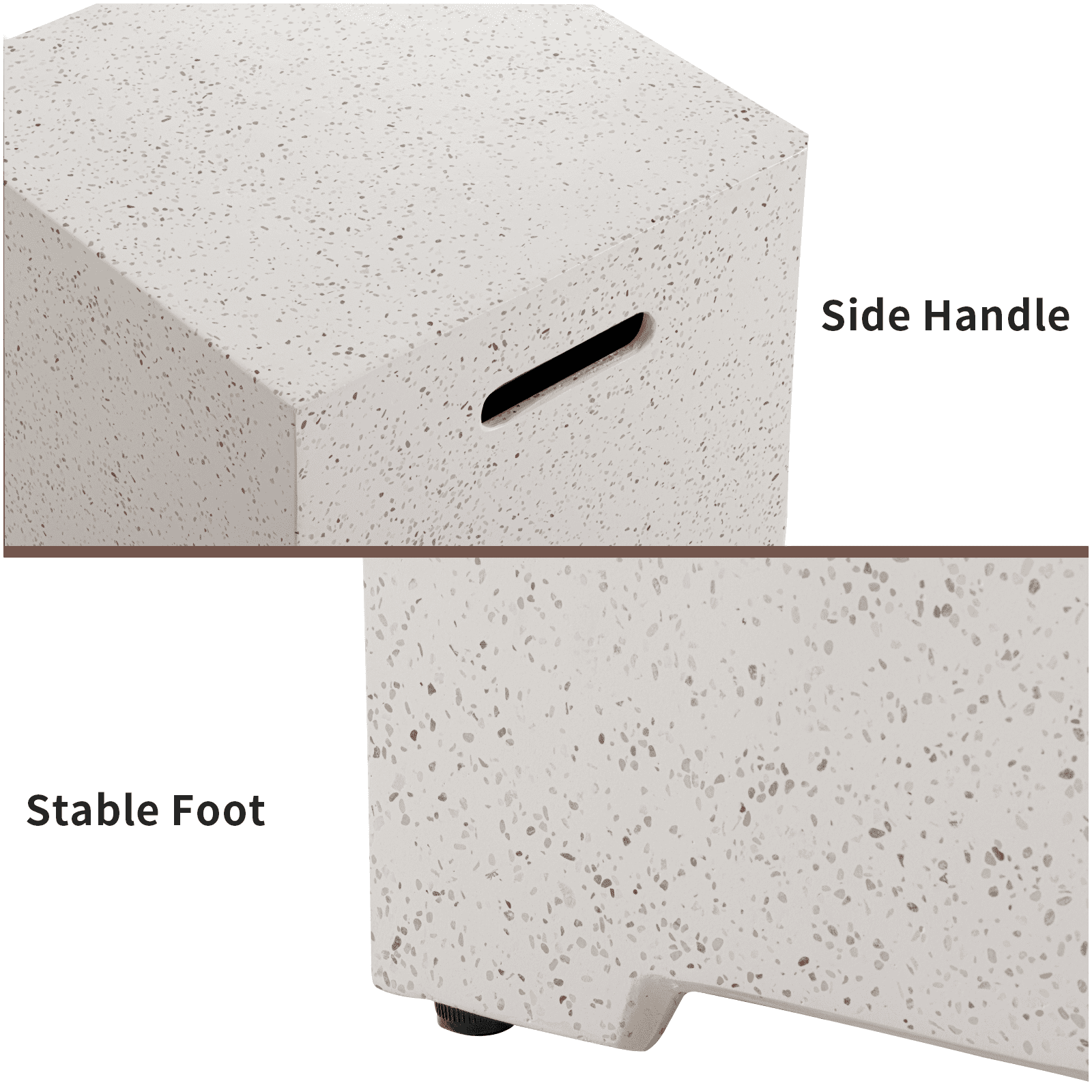 VENTOPYR Outdoor Terrazzo Propane Tank Cover,Hides 20lb Gas Tanks for Fire Pits With Side Handles