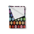 thumbnail image 2 of Flower Soft Flannel Fleece Throw Blanket, Colorful Vibrant Daisy Blossom Motifs Classic Hexagonal Comb Pattern Flower, Cozy Plush for Indoor and Outdoor Use, 50" x 70", Multicolor, by Ambesonne, 2 of 6