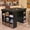 Black, variant on Venture Horizon Project Center Desk with 9-Cubby Bookcase and 3 Bin Cabinet - White
