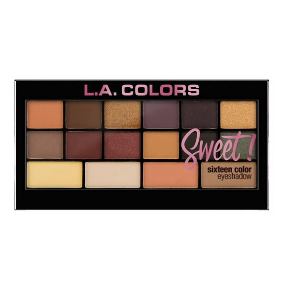 L.A. COLORS Sweet 16 Eyeshadow Palette, Seductive, Multi-Color, 0.71 oz
