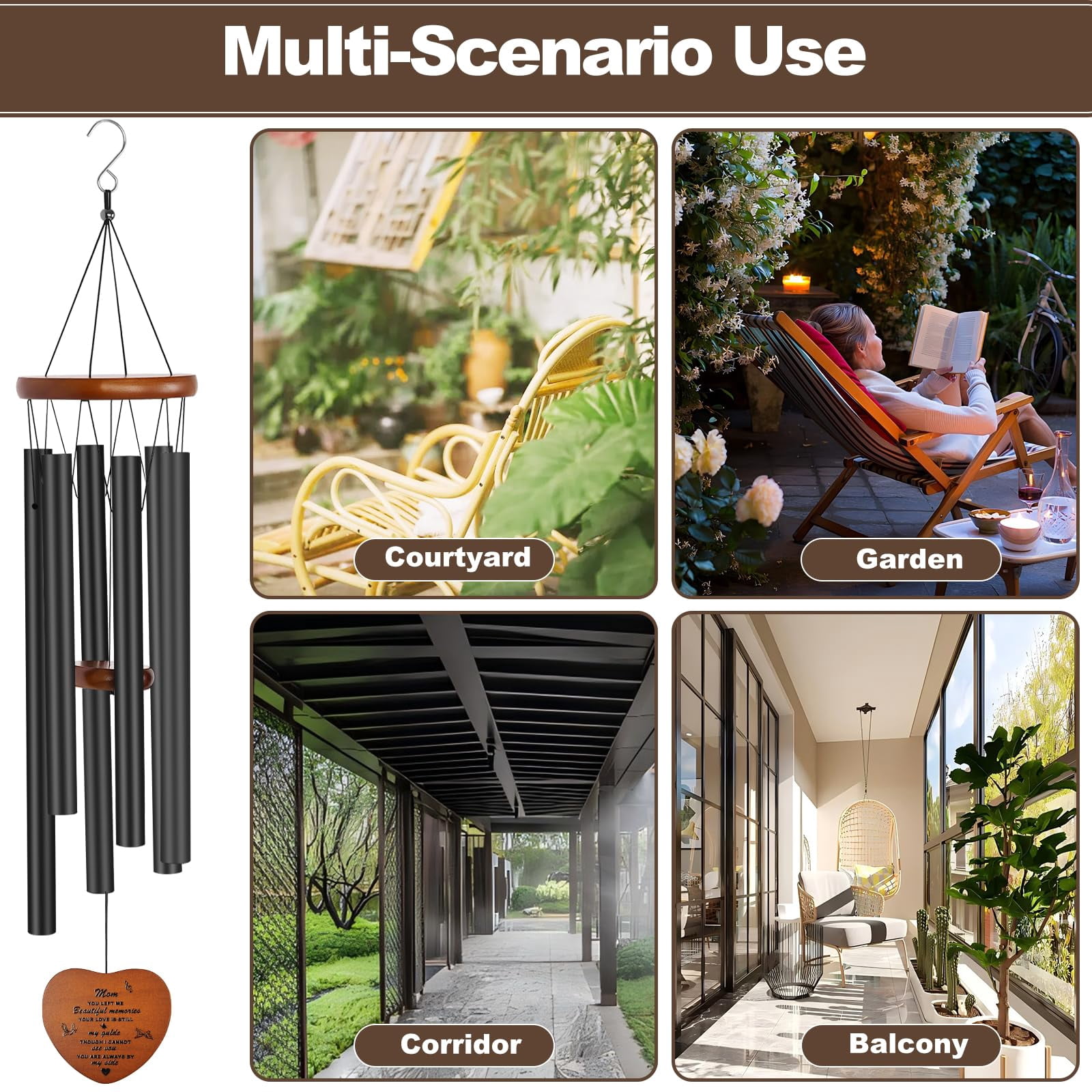 Memorial Gifts For Loss Of Mother Windchimes In Memory A Loved One Sympathy Mom Wind Chimes Remembrance Bereavement Condolence