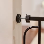 Carlson 51” Walk-Thru Pet Gate with Small Pet Door, All-Metal Frame, 30” H x 29.5”-51” W, Black