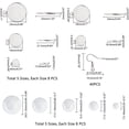 thumbnail image 4 of 8/14/16/18/25mm Stainless Steel Earring Bezels 40pcs Earrings Hook with 40pcs Round Pendants and 40pcs Glass Cabochons Pendant Cabochon Trays for Earring Findings Making, 4 of 9