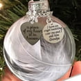 thumbnail image 3 of Clear Christmas Memorial Ornament Feather Ball Heaven Christmas Tree HangingGift, 3 of 6
