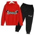 thumbnail image 5 of Traje con capucha para niños de Disney-Minnie Mouse, ropa clásica de anime, conjunto informal para vacaciones, moda para niños y niñas, primavera y otoño, 5 of 5